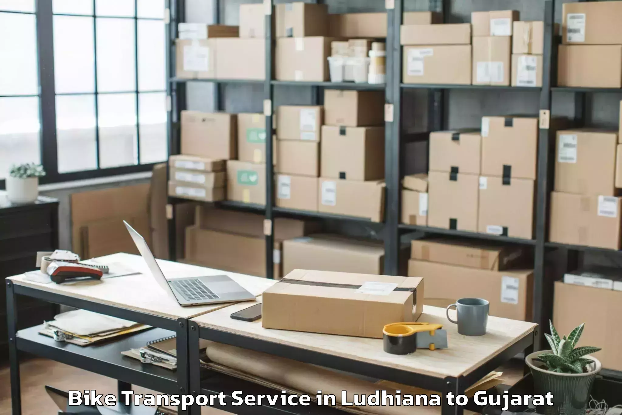 Leading Ludhiana to Swarnim Gujarat Sports Univers Bike Transport Provider